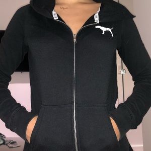 VS PINK sweater with logo design on back